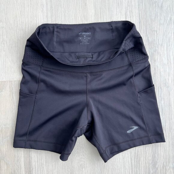 Women's Brooks 5" Running Shorts - Black, Size Medium - Picture 1 of 4